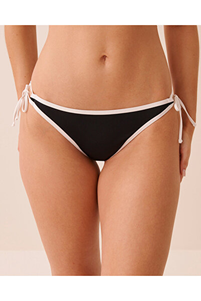 La Vie en Rose BLACK & WHITE Side Tie Brazilian Bikini Bottom