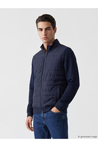 LC Waikiki Özmarka New Season Mock Neck Men's Zippered Sweatshirt