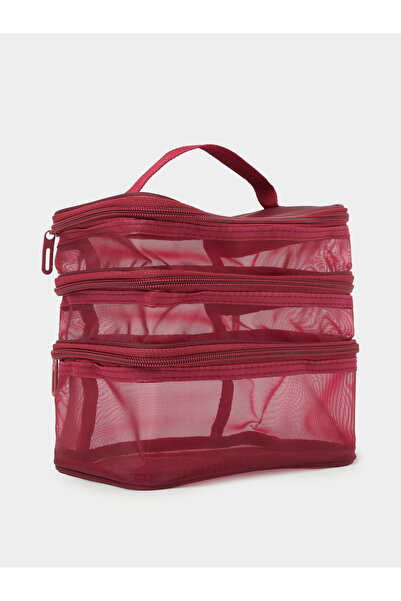 Styli Red Mesh Wash Bag Organizer