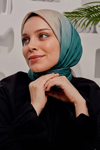 Eşarp Sokağı وشاح قطني ناعم متدرج اللون باللون الأنثراسيت-الذهبي