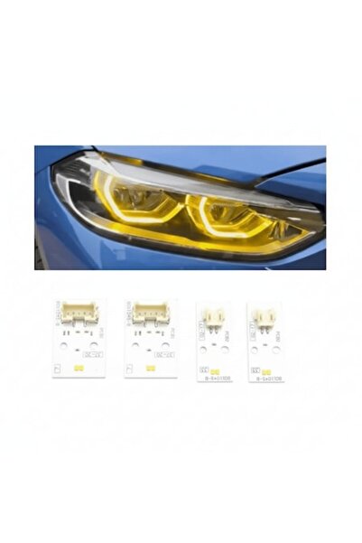 Xentech Light Set de 4 module LED DRL galbene CSL compatibile cu BMW Seria 1 ...
