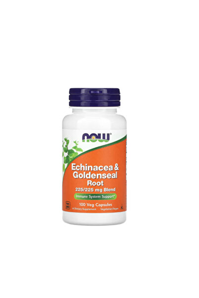 Now Foods Echinacea și rădăcină de Goldenseal 225mg 100 capsule