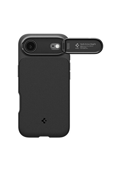 Spigen Husă Optic Armor MagSafe pentru iPhone 17 Air, Negru, Protecție cameră...