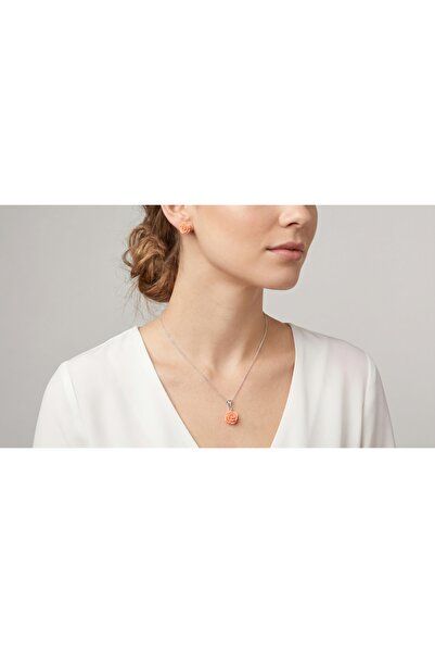 robel Elegant Rose Jewelry Set – Floral Pendant Necklace & Stud Earrings for ...