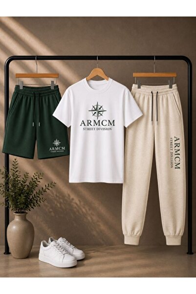 armicem ARMCM Unisex Baskılı Şortlu & Eşofman Altı Takım | 5-14 Yaş