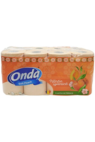 PS Products Onda Șervețele Igienice 16 bucăți 3STR Piersica, cu aromă de pier...