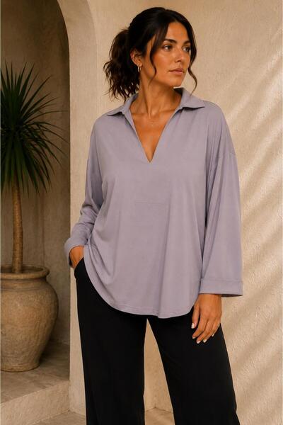 ALEXANDERGARDI V-Neck Flowy Oversized Blouse
