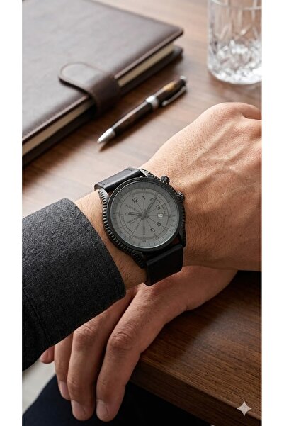 PİGADO Men's Waterproof Wrist Watch with Black Cord