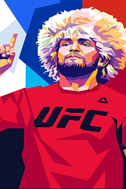 Reyhani Πολύχρωμη μεταλλική αφίσα UFC Gamer Anime Movie Painting – Φωτεινή εκ...