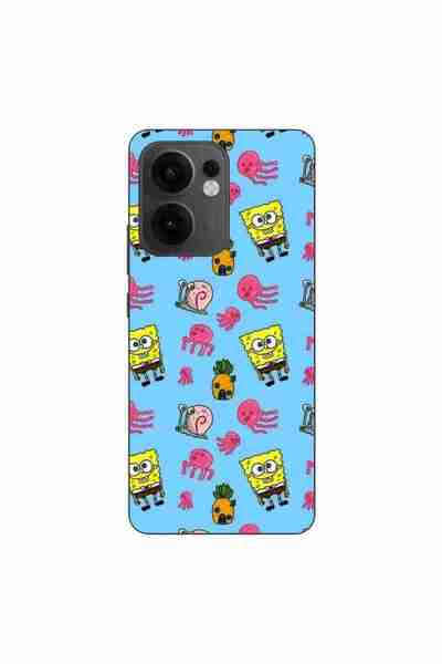 OEM Case compatible with Oppo Reno13 F Silicone Gel Tpu Model Spongebob Pattern