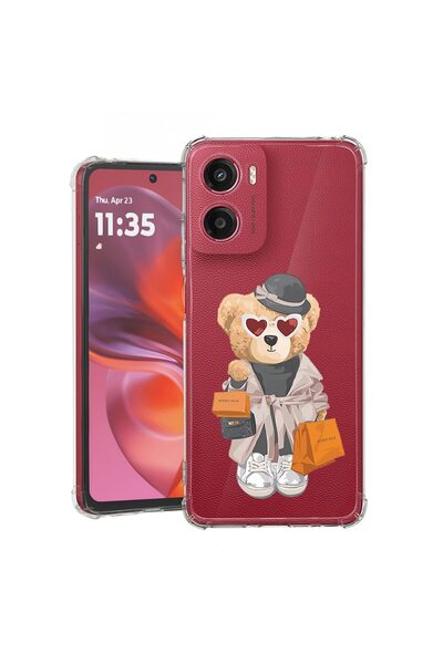 bestcase Съвместим калъф за Motorola Moto E15, Удароустойчив 1.5ММ, Мече паза...