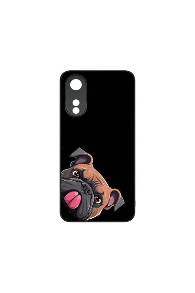 bestcase Тънък стъклен калъф, съвместим с OPPO A78 5G / A58 5G, Булдог, HD цв...