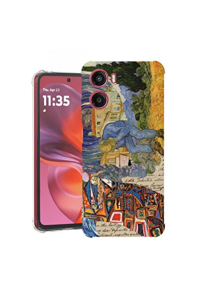 bestcase ¬Æ Husa compatibila Motorola Moto E15, Anti Shock 1.5MM, Van Gogh St...