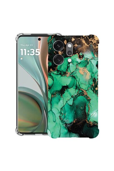 bestcase Αντικραδασμική Θήκη για OPPO Reno14 5G με Σχέδιο Σκούρου Μαρμάρου, 2...