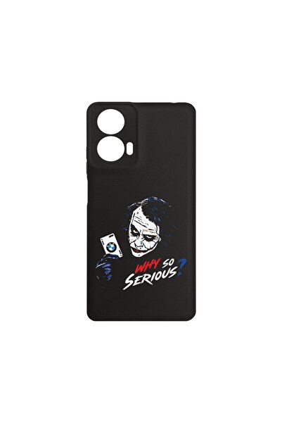 bestcase Тънък силиконов калъф за Motorola Moto G85, Защо толкова сериозен? Б...