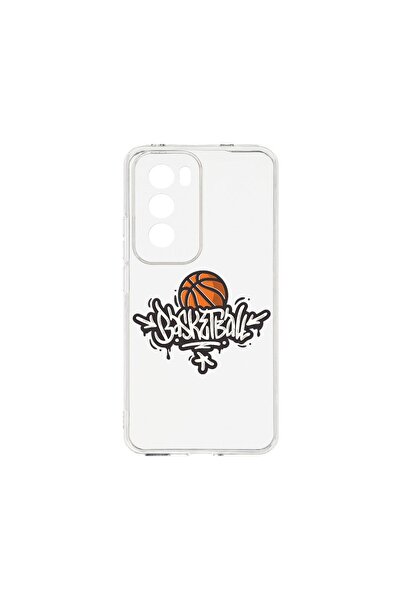 bestcase ¬Æ Husa Clear Silicon 2MM, Compatibila Cu OPPO Reno12 5G, Basketball...
