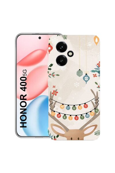 bestcase ¬Æ Husa Clear Silicon pentru Honor 400, Xmas Reindeer, 2036423 T 1369