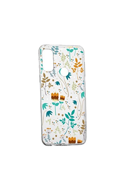 bestcase Силиконов калъф, съвместим с Motorola Moto G60s, с цветя, устойчив н...