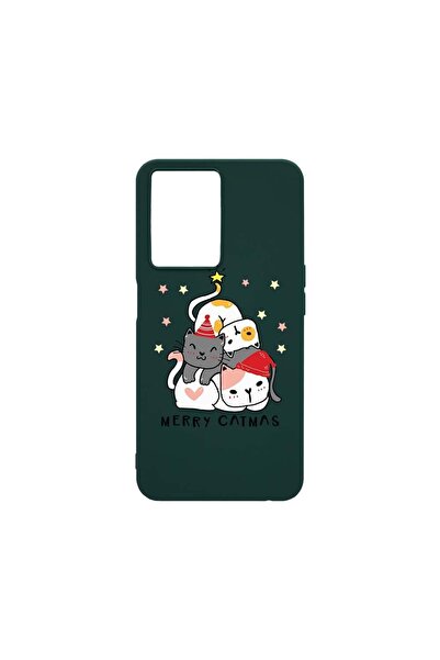 bestcase Λεπτή Θήκη Σιλικόνης 0.8MM, Συμβατή με OPPO A77s, Merry Catmas, Ανθε...