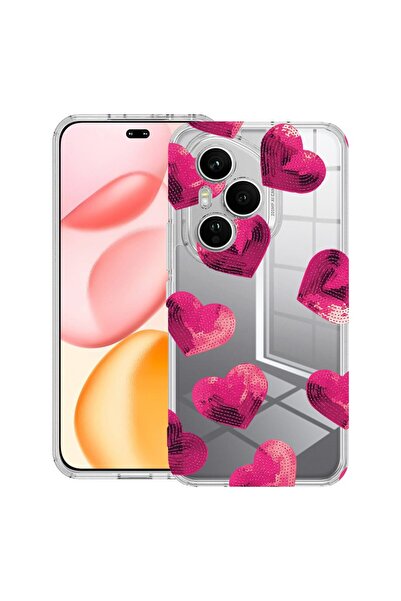 bestcase ¬Æ Husa Clear Silicon pentru Honor 400 Pro, Heart Pattern, 2036424 T...