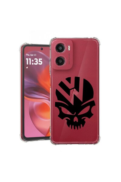 bestcase ¬Æ Husa compatibila Motorola Moto E15, Anti Shock 1.5MM, VW Skull, P...