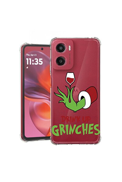 bestcase Съвместим калъф за Motorola Moto E15, Удароустойчив 1.5ММ, Гринчове ...