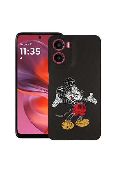 bestcase Θήκη για Motorola Moto G05, Καλλιγραφία Μίκυ Μάους, Λεπτή σιλικόνη 0...
