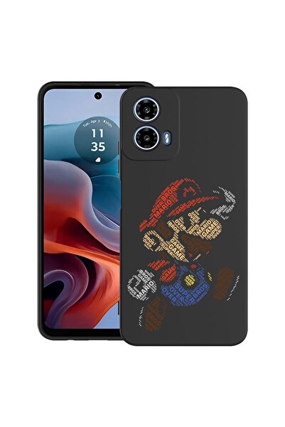 bestcase ¬Æ Husa pentru Motorola Moto G45 cu Design Calligraphy Super Mario, ...