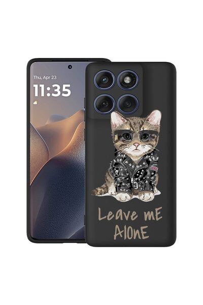 bestcase ¬Æ Husa pentru Poco X6 5G cu Design Leave Me Alone Cat, TPU Mat Ultr...