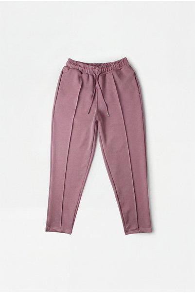 silver&fashion Women's Two-Thread High-Waist Jogger Sweatpants with Front Ironing Stitching, Comfortable Fit, Hidden Pocket