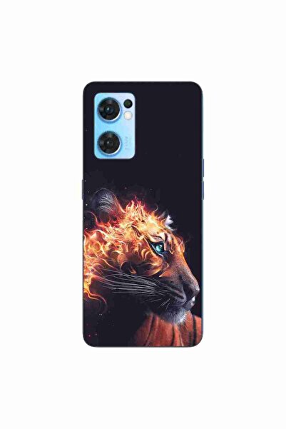 OEM Husa compatibila cu Oppo Reno7 5G Silicon Gel Tpu Model Flameborn Tiger