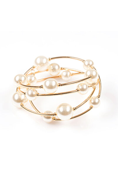 meli melo Gold bracelet with elegant pearls