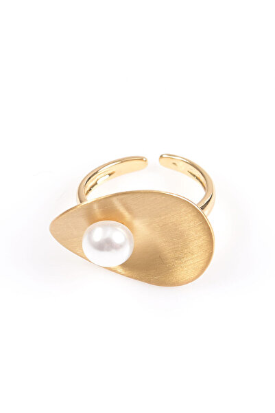 meli melo Elegant gold ring with decorative pearl