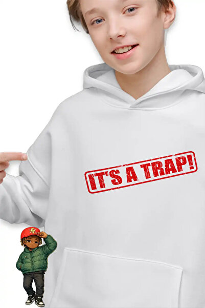 OEM Детски суичър с качулка за момчета с щампа  "It's a Trap " на Don Toliver...