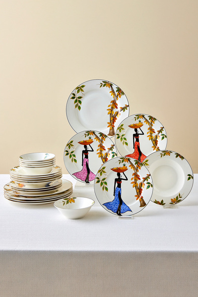 Karaca Elegance Bone Samira 24 Parça 6 Kişilik Yemek Takımı