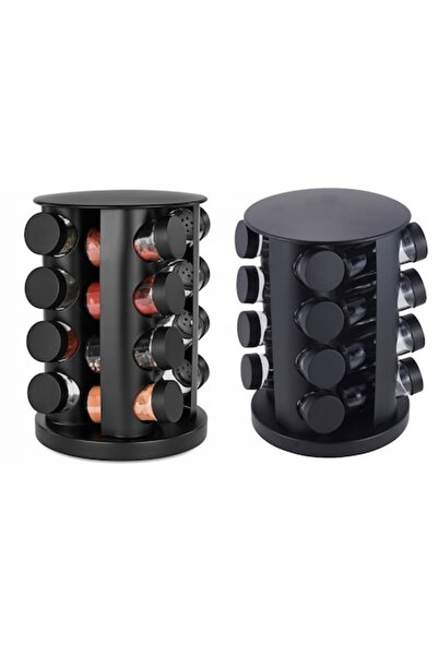 verk group 360 °   Organizator rotativ pentru condimente, Set de 12 borcane d...