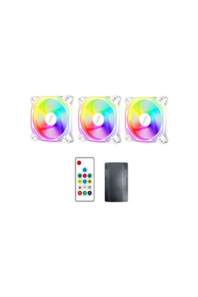 1stPlayer Set 3 Ventilatoare 1stPlayer® COMBO FBw ARGB, controller si telecom...