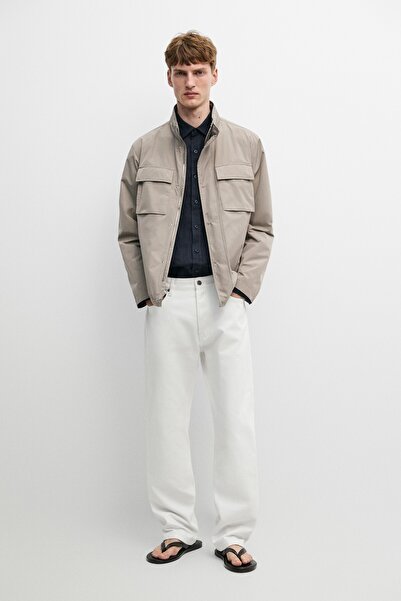 Massimo Dutti Cep detaylı teknik kumaş ceket