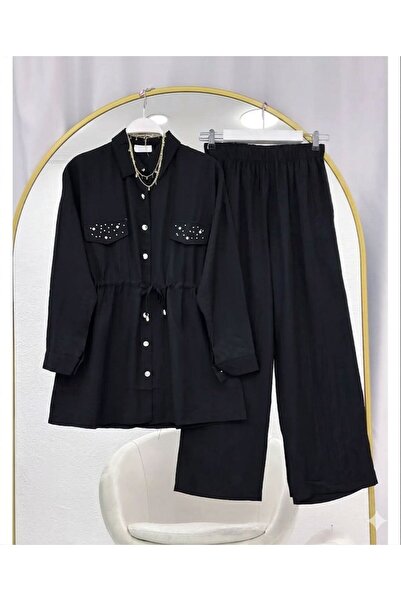 YILMAZBARMAZ Double Suit with Stone-Capped Jacket and Jacquard Trousers