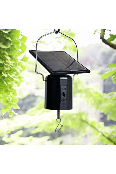 Choice Black Wind Spinner Solar Motor with Hook Solar Powered Wind Chime Orna...