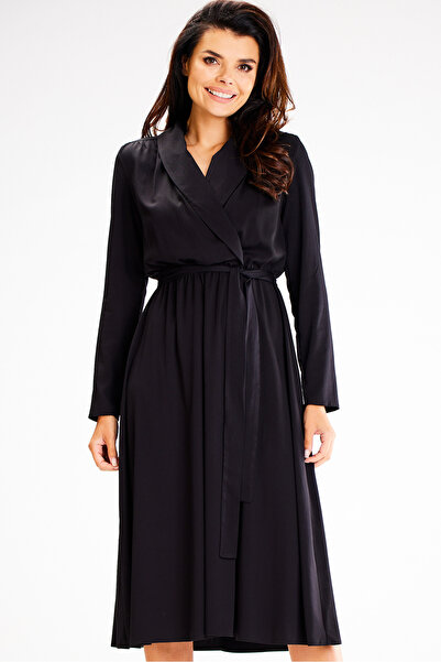 Awama Women's dress awama, Viscose, A604 - Black -, M INTL