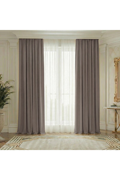 ArasyaHome YEMEN 80% Blackout Thick Texture Drapery Curtain Platinum Grey