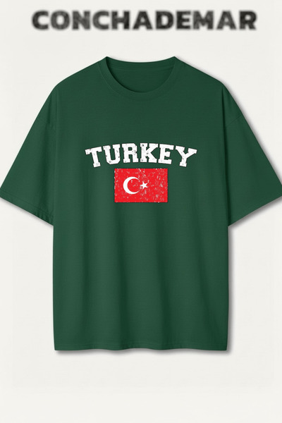Vordevia Turkey National Teams Printed Premium Oversize Cotton T-Shirt