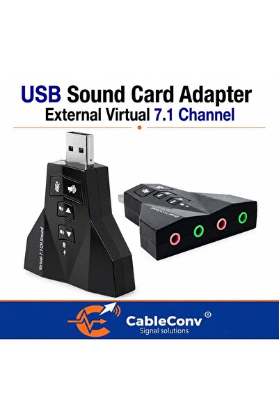 Generic محول صوت USB خارجي افتراضي 7.1 قناة - محول صوت USB مع دعم الميكروفون ...