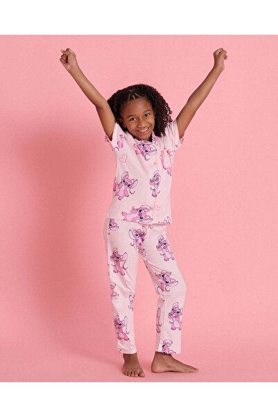 REDTAG Girls Pink Printed Pyjama Set