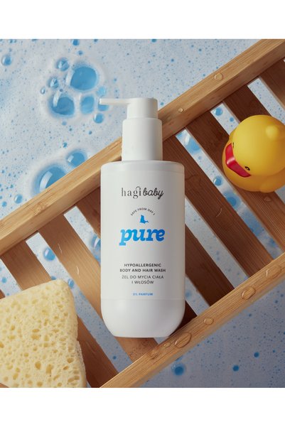 Hagi Cosmetics Gel de spălare hipoalergenic pentru corp și păr Baby Pure, 300ml