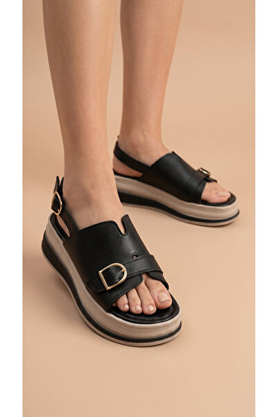 Moda Lime High-Heeled Ankle Buckle Women's Summer Sandals with Gold Buckle De...