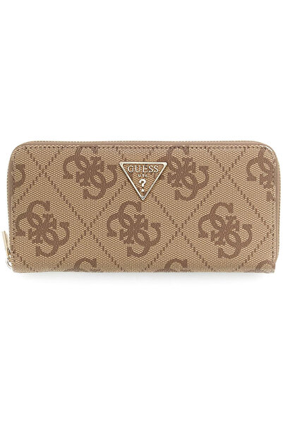 Guess μπεζ latte πορτοφόλι Laurel Wide 4G L