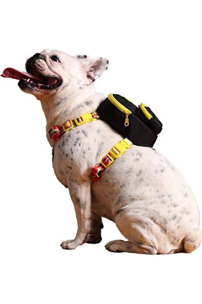 Yıldızan Bgm Shop, Gimme Black, Chest Harness with Bag, Dog Backpack – 2-in-1...