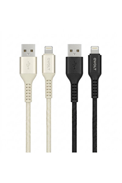 QVOLT Cablu incarcare USB-A -Lightning, 2.5m 4986 - 1 bucata, culoare aleator...